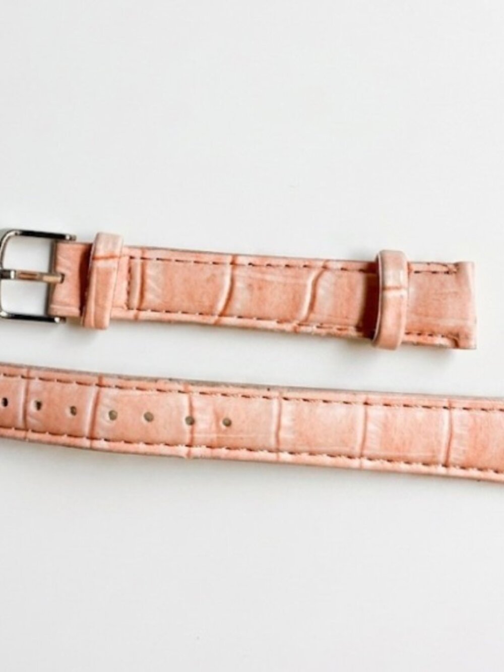 15mm Quality Genuine Leather Padded pink Watch Band - Size Regular